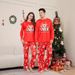 Christmas deer Penguin letters Christmas Family suit printed homewear sleep_viptrois.com