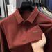 Autumn High Quality Polo Shirt Versatile Skin-Friendly Comfortable Men's Business Casual Turn-Down Collar Long Sleeve_viptrois.com