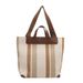 Women's Shoulder Bags Commuter Large-capacity Women's Bag, Fashionable Contrasting Color Striped Simple Tote Bag, Hand Bag And Shoulder Bag_viptrois.com