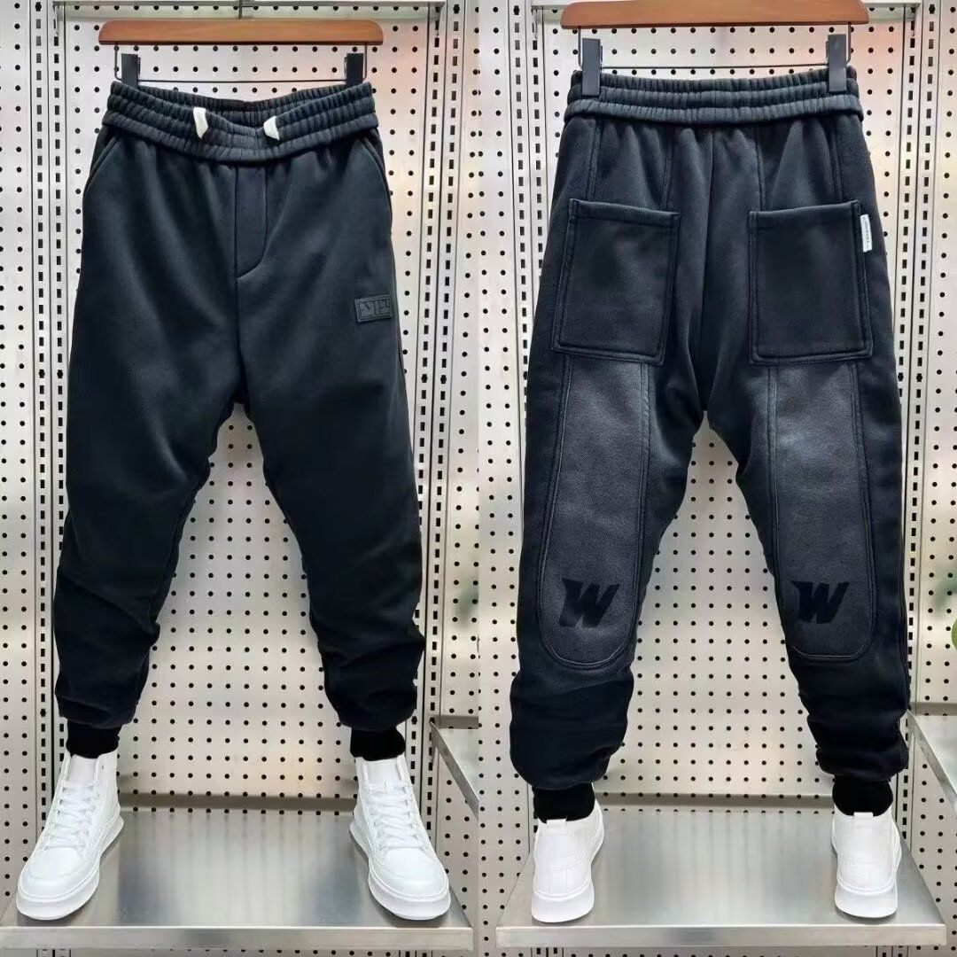Men's Gradient Colorblock Jogger Pants | Streetwear Style Drop-Crotch Sweatpants | Relaxed Fit Tapered Cuff Casual Trousers_viptrois.com