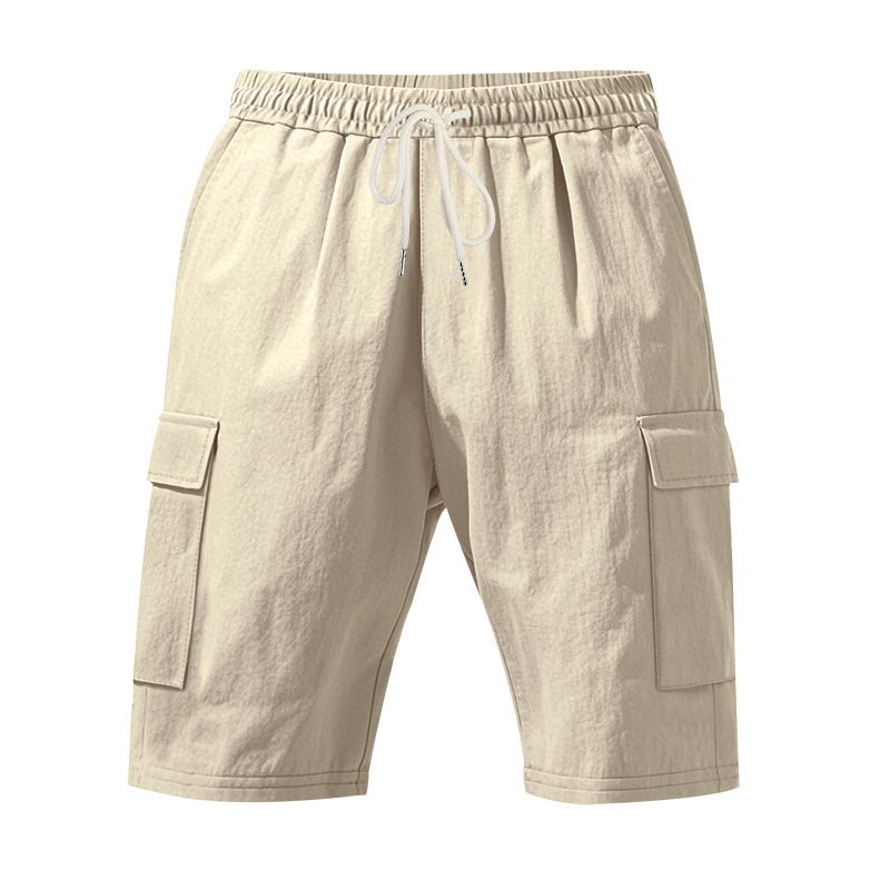 Men's Linen Cargo Shorts – Relaxed Fit, Multiple Pockets, Breathable & Lightweight For Summer (S-XXXL, 7 Colors)_viptrois.com