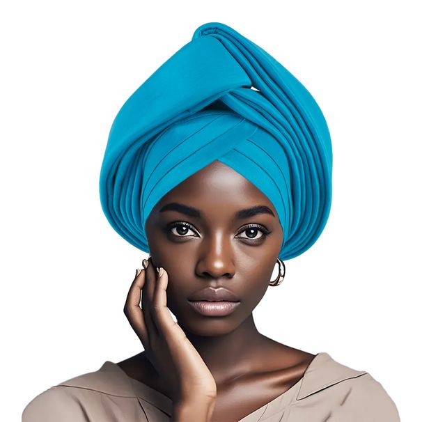 Women's Scarves New Multi Layer Cross Slimming Baotou Hat Muslim Hat Hat_viptrois.com