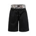 Men's Camouflage Patchwork Sweatpants American Street Style Waistband Hip Hop Casual Embroidered Five Point Shorts_viptrois.com