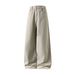Men's Clothing Twill Slightly Wide Loose Straight Casual Pants Men's Autumn New Textured Cotton Semi Elastic Trendy Brand Retro Long Pants_viptrois.com