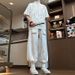 Men's Clothing High-End Tang Suit Short-Sleeved Shirt Drawstring Pants _viptrois.com