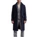 Men's Clothing woolen coat fashion trend mid length woolen twill plaid coat_viptrois.com
