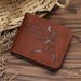 Wallet Card Cases Baseball Player Embossed Men's Short Chain Wallet Large Capacity Three Fold Coin Bag_viptrois.com
