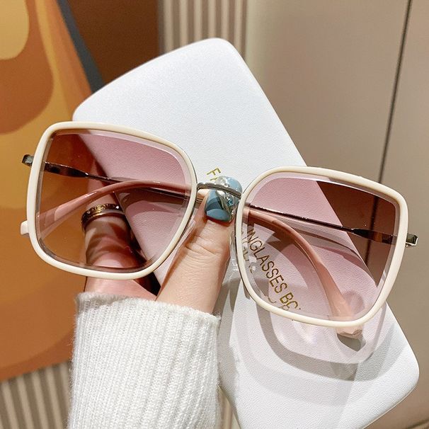 2024 New Style For Women Summer Large Frame Face Slimming Internet Celebrity Gradient Color Driving Sunglasses_viptrois.com