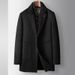 Men's Clothing autumn and winter suit collar detachable Silk cotton vest youth business double sided woolen casual jacket_viptrois.com