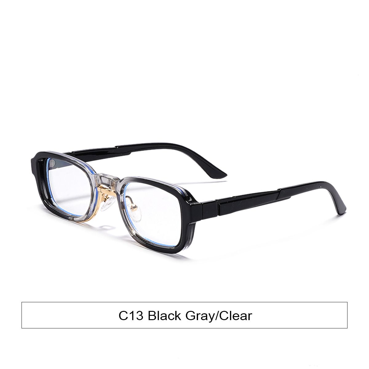 Retro Square Gradient Sunglasses - Classic Small Frame (Unisex UV Protection)_viptrois.com