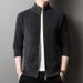 Pure Men's Autumn Winter Knitted Cardigan Casual Stand Collar Jacket Fashionable Youth Korean Style Zipper Sweater For Men_viptrois.com