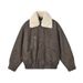 New Retro American Lapel Loose Cotton-padded Clothes Men's Winter Warm Lamb Wool Collar Jacket Thickened Coat_viptrois.com