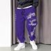 Unisex Y2K Gothic Dragon Print Joggers - Loose Fit Cotton Blend Sweatpants For Men Women Trendy Streetwear, Elastic Waist Multiple Colors Black_viptrois.com