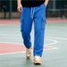 Men's Straight-Leg Cargo Joggers – Multi-Pocket Training Pants With Stretch Fabric (Athletic, Basketball, Outdoor Wear)_viptrois.com