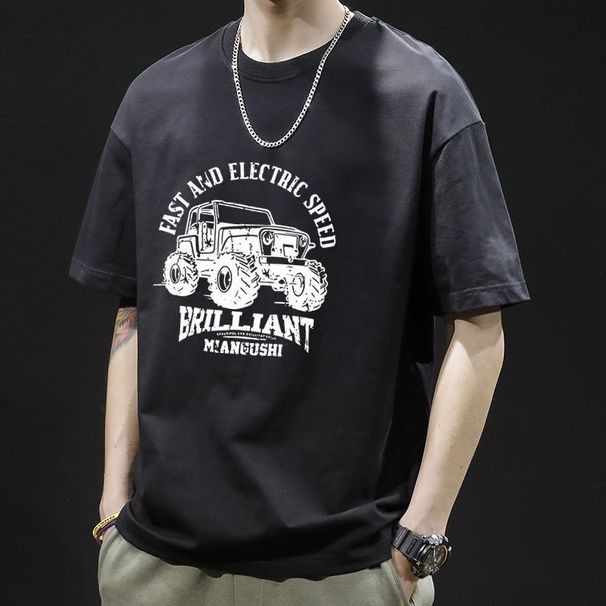 Summer Loose Cotton Women, Short Sleeve White Base Shirt For Men, Trendy Couple's T-Shirt_viptrois.com