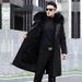 2025 New Men's Imitation Fox And Raccoon Fur Integrated Medium Length Coat Winter Imitation Fur High End Coat_viptrois.com