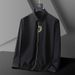Men's Clothing Plus Size Long Sleeve Shirt Men's Spring And Autumn Plus Size Business Casual Personality Embroidered Shirt Fat Guy Shirt_viptrois.com
