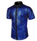 Summer 2023 Clothing, Formal Sequin Buttoned Shirts, Performance Party Short Sleeved Men's And Women's Dance Clothes,_viptrois.com