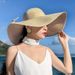 Summer Wide Beach Straw Vacation Versatile Large Brim Cool Sun Hat For Women_viptrois.com