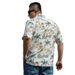 Men's Clothing Beach Flower Short Sleeved Shirt Men's Cotton Breathable Comfortable Plus Size Loose Summer Shirt_viptrois.com