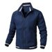 Men's Slim-Fit Windproof Bomber Jacket - Performance Stand Collar Coat With Moisture-Wicking Tech_viptrois.com