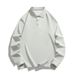 Men's Clothing Solid Color Turn Down Collar Men's Solid Color Shirt Slim Fit Long Sleeve Casual Basic Top With Wrinkle-Free Fabric For Everyday Wear_viptrois.com