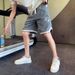 Men's Quick-Dry Casual Shorts Embroidered Breathable G-Letter Design Straight Fit 5 Inch Summer Beach Shorts Black Green Gray M-3xl_viptrois.com