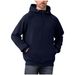 Men's Vintage Pullover Hoodie - Classic American Retro Zip-Up Fleece Sweatshirt With Drawstring Hood (8 Colors, S-XXXL)_viptrois.com