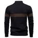 Business Stand-Up Collar Men's Cotton Sweater High Quality Casual Semi-Zipper Men's Top_viptrois.com