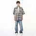 Men's Clothing | 2024 Summer New Products Retro Washed Blue Niche Design Graffiti Jeans_viptrois.com