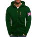 Large-Sized Men's Autumn And Winter Sports And Fitness Jacket, Casual Arm Zipper Hoodie, Cardigan And Hooded Jacket_viptrois.com