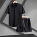 Men's Clothing Shirt Casual Short Sleeved Shirt Suit_viptrois.com