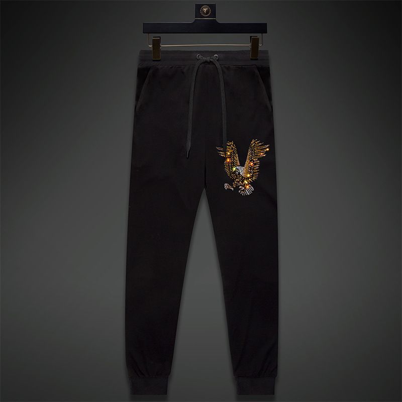 Men's Clothing Hot Diamond Eagle Straight Trousers Casual Sports Loose Thin Dad Business_viptrois.com