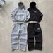 Men's Clothing Men's Trendy Hooded Graffiti Letter Print Sports Casual Comfort Sweatshirt Set_viptrois.com