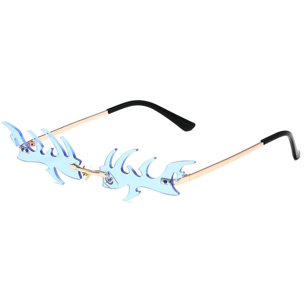 Men's Sunglasses New Style Personalized Sunglasses For Women Trendy Internet Celebrity Fishbone Sunglasses Trendy Fashion Party Funny Glasses_viptrois.com