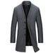 Loom Loom Cross-Border Exclusive Wool Coat For Men, Mid-Length Monk Collar Trench Coat, European Style_viptrois.com
