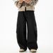Men's Autumn 3D Patch Pocket Overalls With Stripes And A Scimitar Silhouette, American Style Loose Trousers_viptrois.com