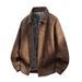 Plus Size High-End Motorcycle 2025 Spring And Autumn New American Retro PU Leather Jacket Versatile Coat For Men_viptrois.com