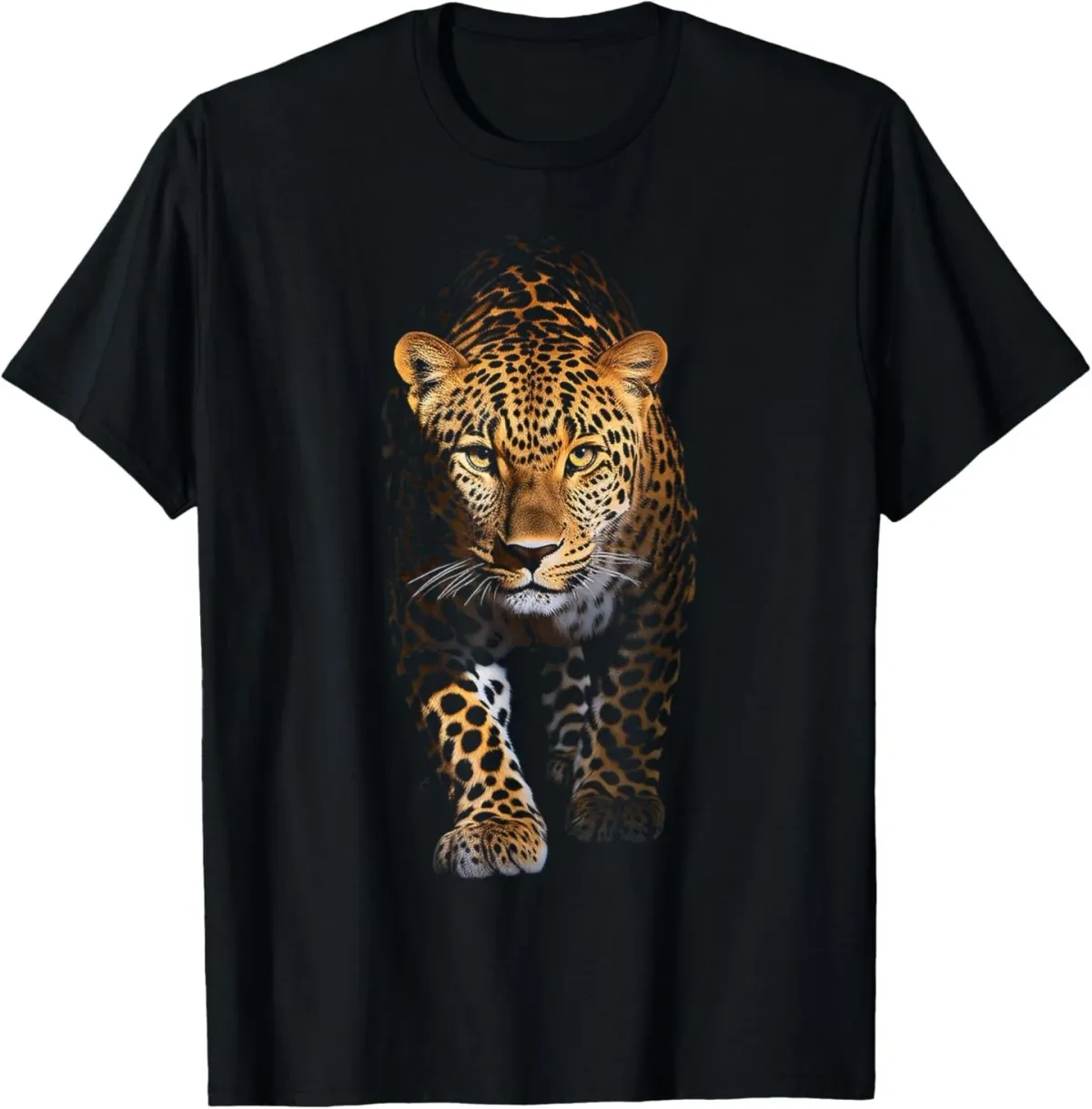 Leopard Portrait Animal Illustration Art Leopard T-Shirt Mens Womens Tees Top_viptrois.com