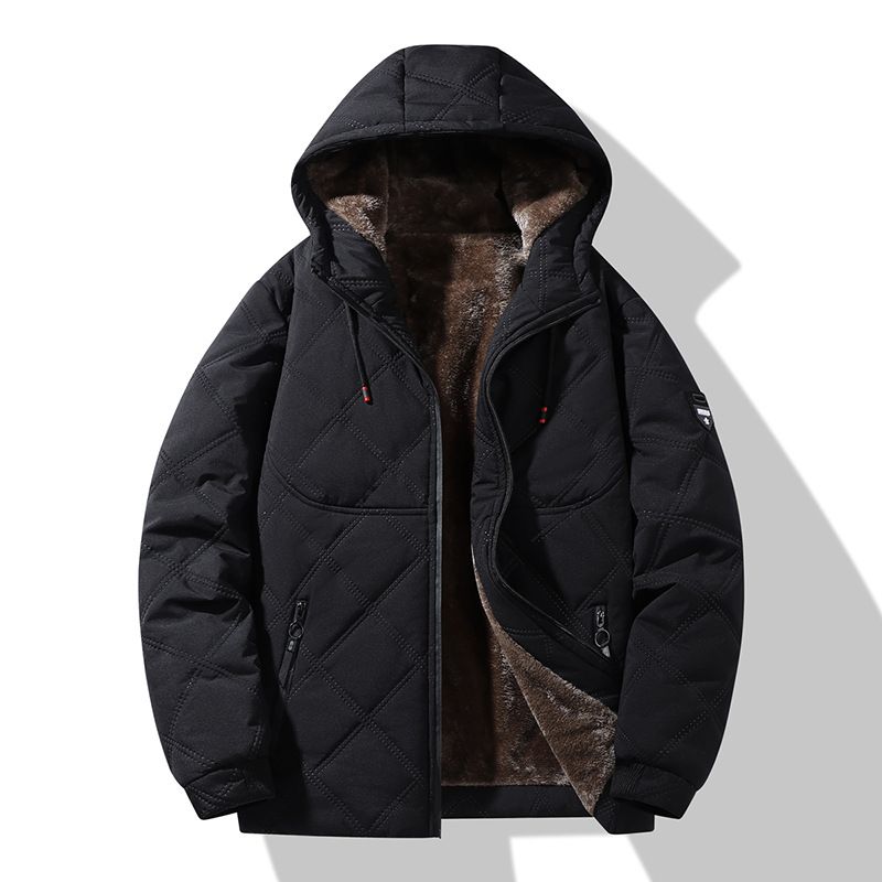 Medium And Long Hooded Jacket, Cotton-padded Jacket, Warm Cotton-padded Thickened Cotton-padded Jacket, Fashionable Cotton-padded Jacket._viptrois.com