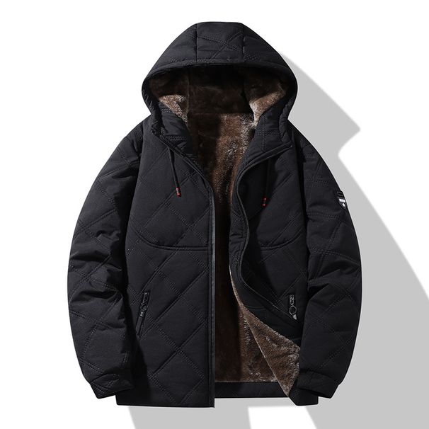Medium And Long Hooded Jacket, Cotton-padded Jacket, Warm Cotton-padded Thickened Cotton-padded Jacket, Fashionable Cotton-padded Jacket._viptrois.com