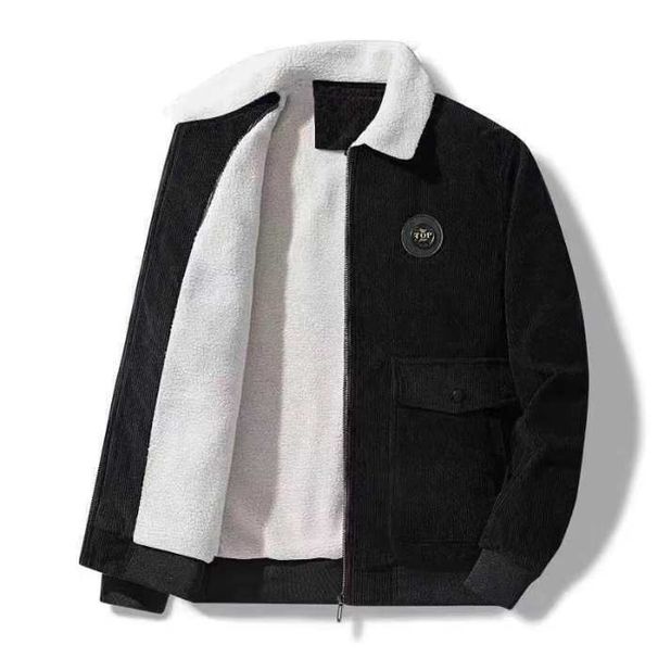 2025 New Autumn And Winter Fleece Thickened Men's Jacket Loose Casual Jacket Men's Middle-aged And Young_viptrois.com