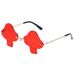 Fashion Mushroom Sunglasses - European & American Style (Trendy Irregular Shape, Women's Celebrity Inspired Glasses)_viptrois.com