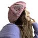 Pink beret for women in autumn winter, Korean version showing face, small and versatile, bud painter hat, Christmas big_viptrois.com