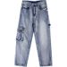 Man's clothing Multi-pocket jeans Baggy plus fat plus size long pants men's hip hop plus size hip-hop dance skateboard pants_viptrois.com