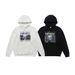 American High Street Style Letter Print Fleece-lined Autumn And Winter Hooded Sweatshirt, Trendy Loose-fitting_viptrois.com