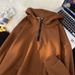 Men's Outerwear Trendy Teenage Top New Half Zip Hooded Sweatshirt_viptrois.com