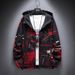 Men's Clothing Large Size Men's Jacket Student Thin Camouflage Double Sided Wear Plus Size Windbreaker Coat Printed Logo_viptrois.com