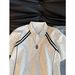 Cleanfit Men's Heavyweight Short Sleeve Shirt Summer American Style Color Block Shoulder T-Shirt Top Simple Design_viptrois.com