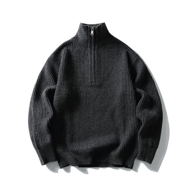 High-end Solid Colo Basic Half-zip Sweate Fo Men Women, Autumn Winte Inne And Oute Wea, Slimming Pullove_viptrois.com